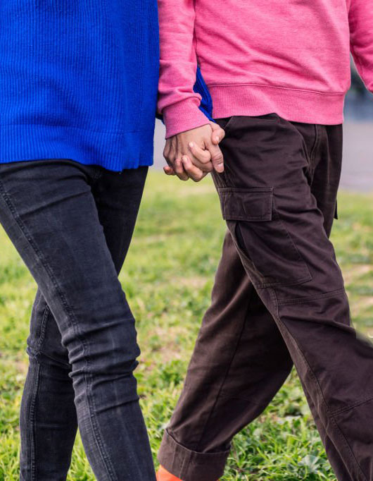 Young person with support worker